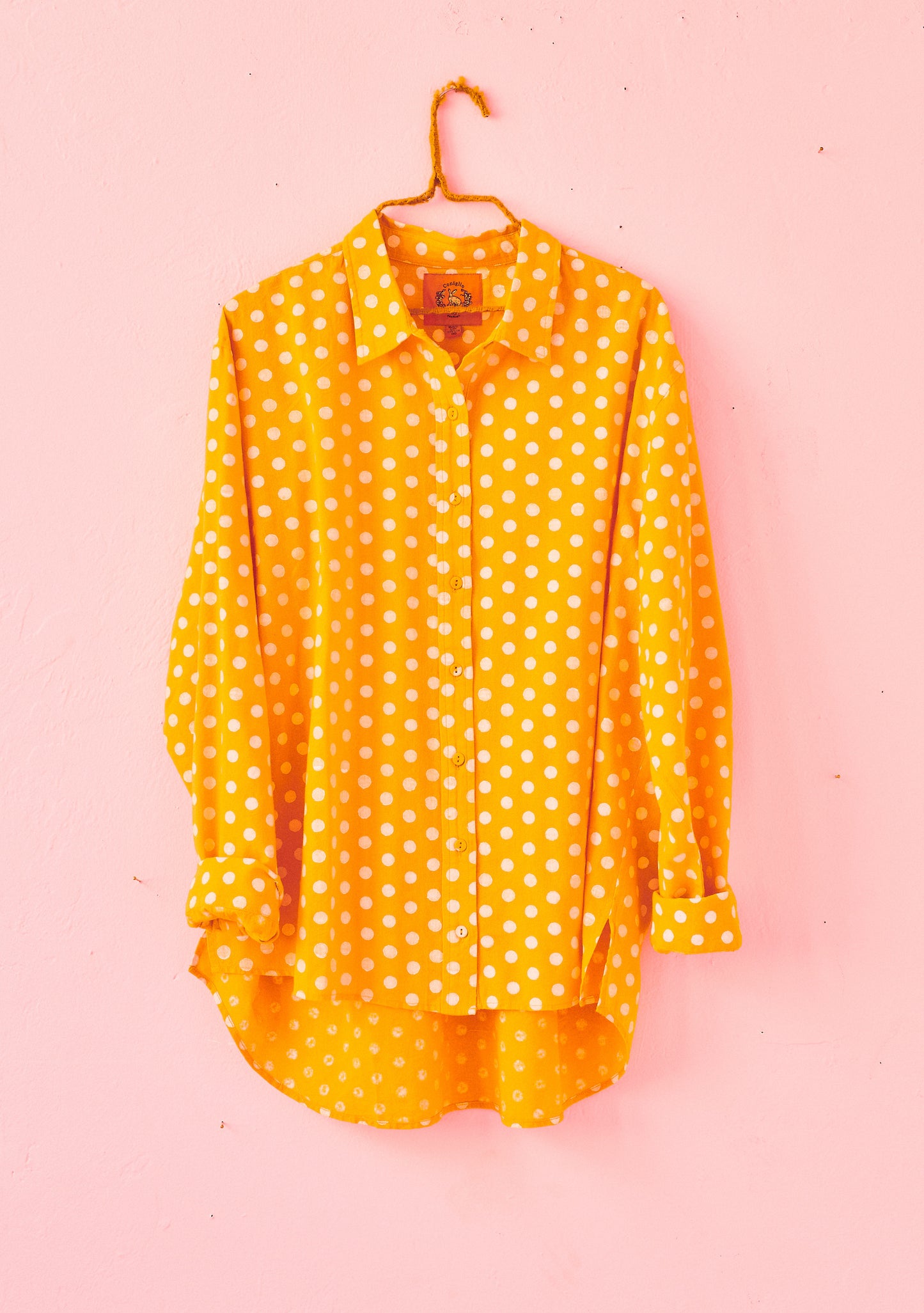 Classic Button Down in Medium Weight Polka Dot