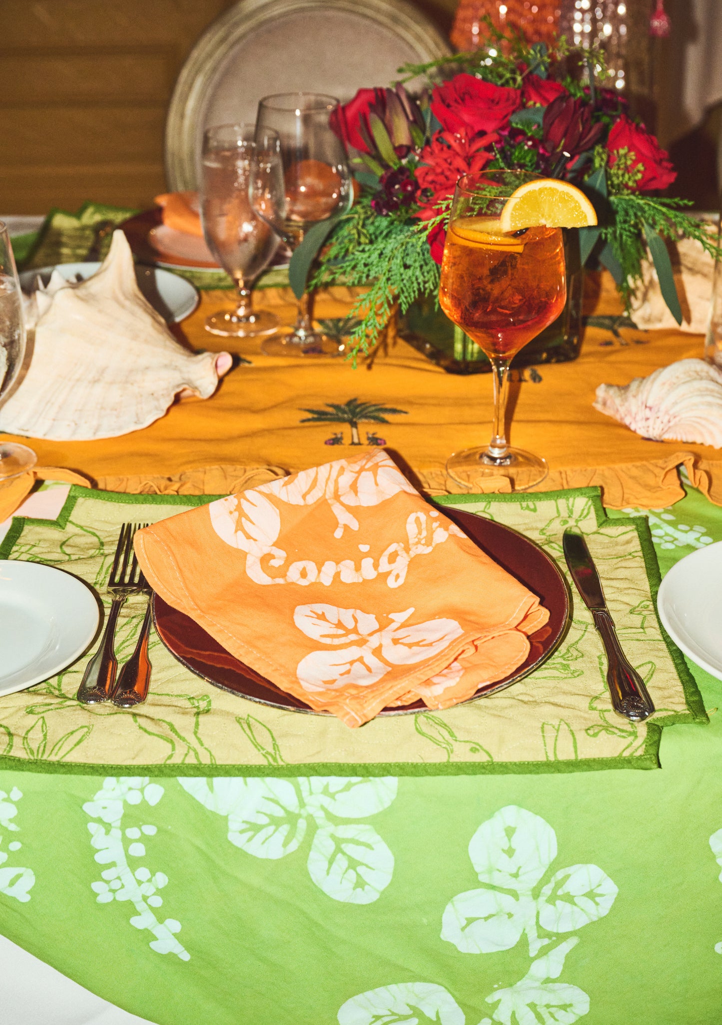 Androsia Tablecloth in Fern