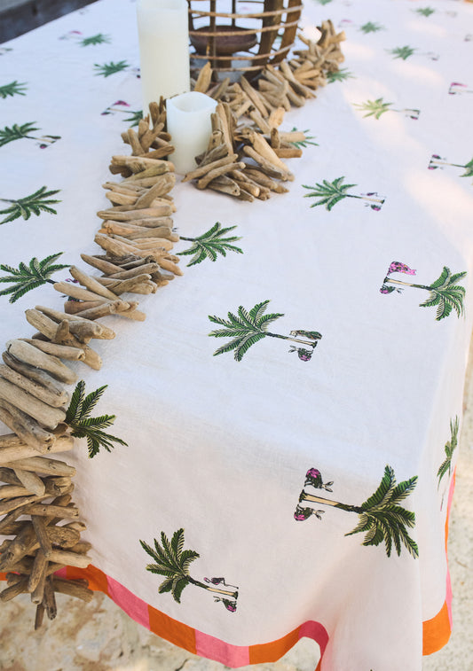 Standard Tablecloth in Petit Palm Ecru