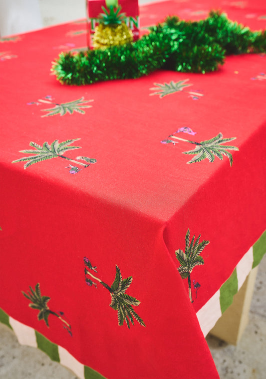 Standard Tablecloth in Petit Palm Red