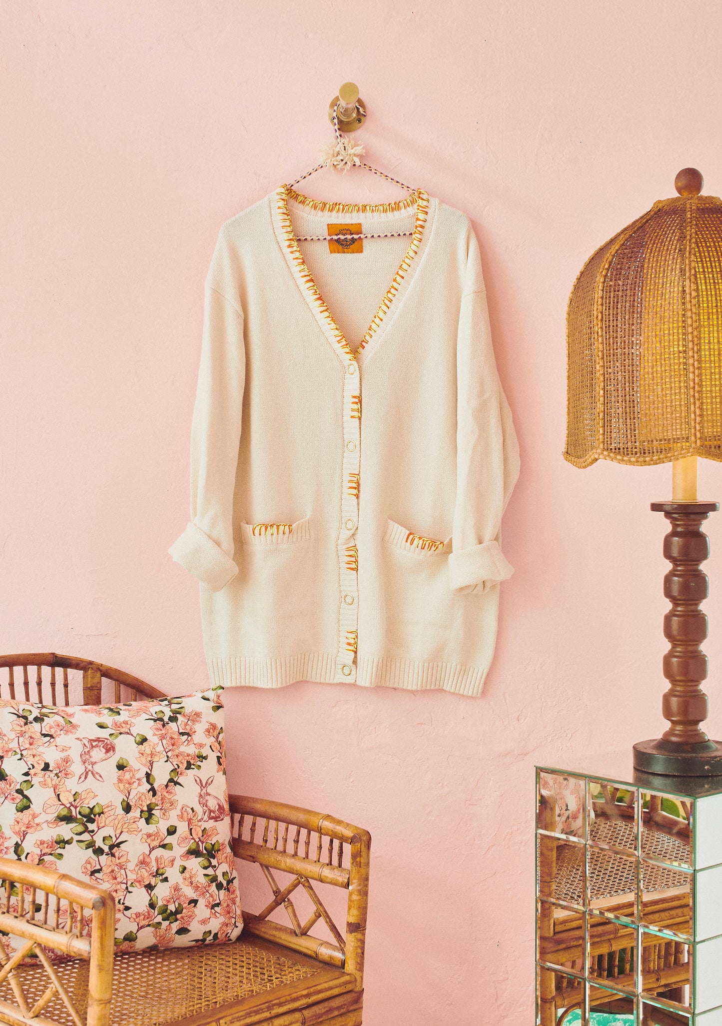 IN STUDIO EXCLUSIVE Embroidered Boyfriend Cardigan