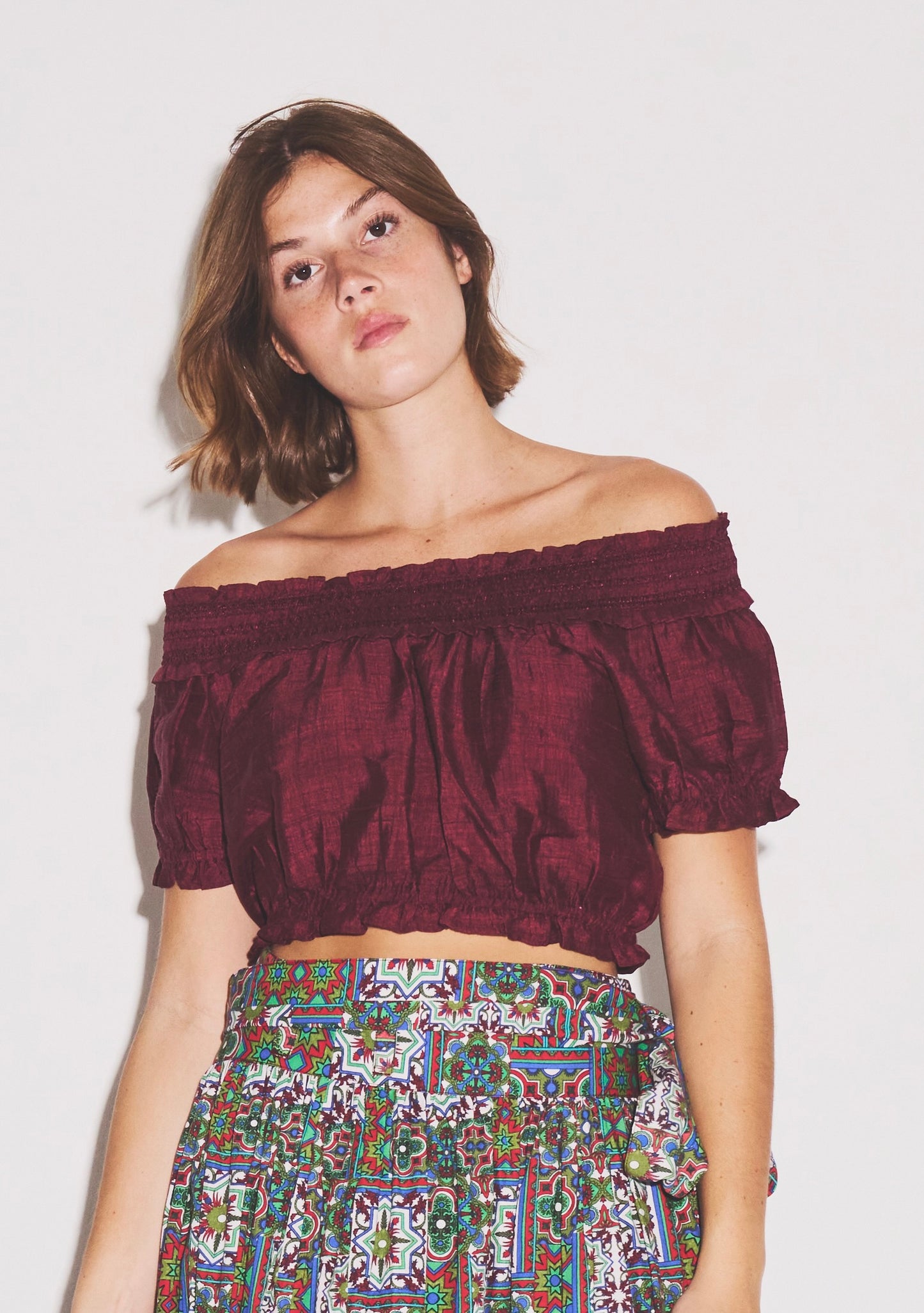 Laurie Crop Top | Silk Dupioni