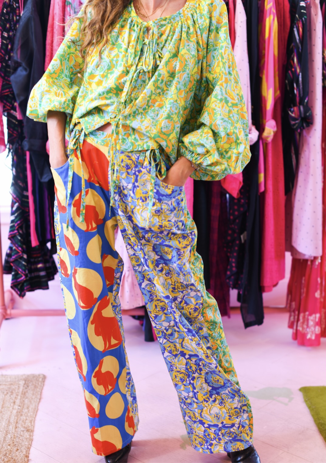 PRE-ORDER Mixed Print Move and Groove Snap Pants