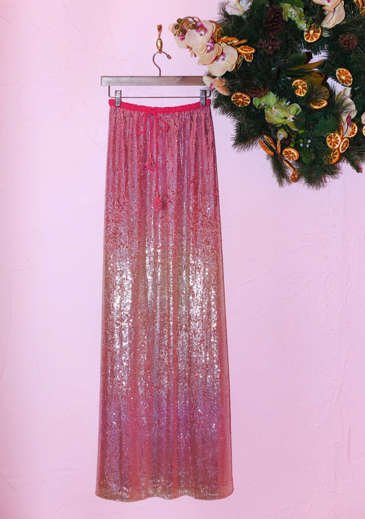 Strapless Maxi Dress in Sequin