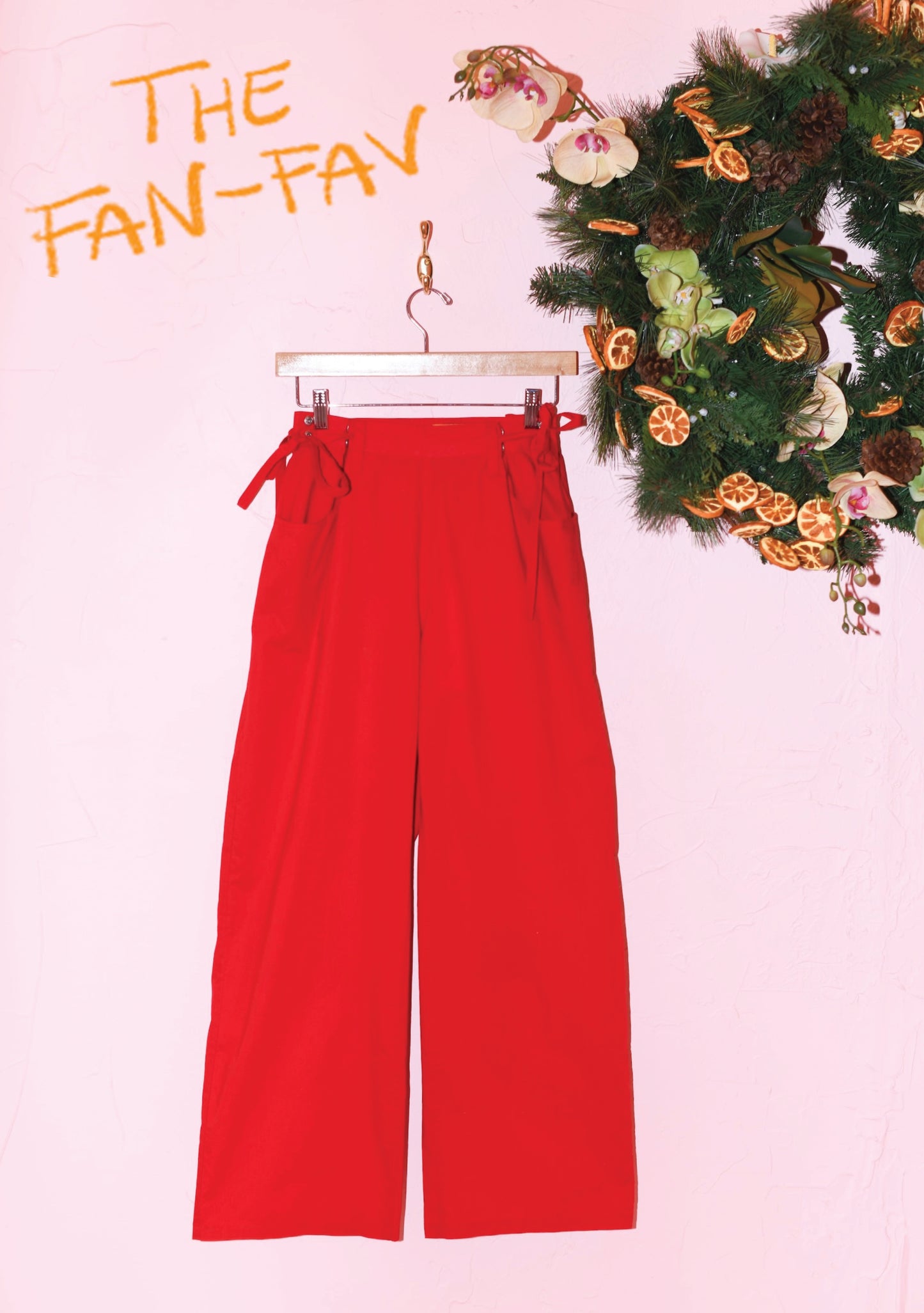 Move and Groove Snap Pants in Deep Red Cotton Poplin